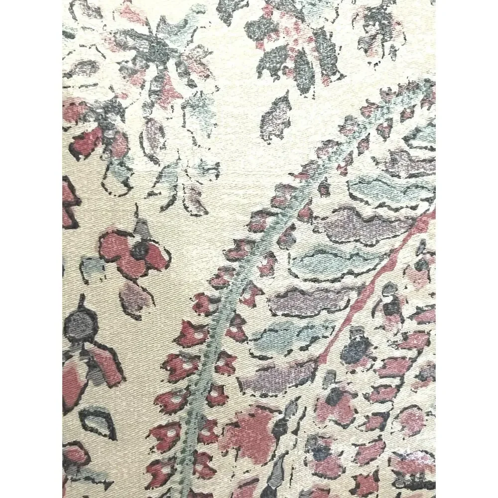 Ralph Lauren Claudia Paisley Full Queen Duvet Cover Set Cream Floral SATEEN